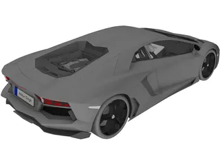 Lamborghini Aventador 3D Model preview