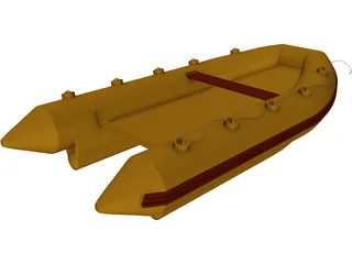 Zodiac Boat 3D Model preview