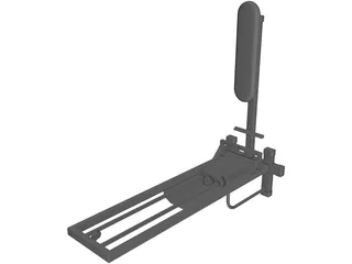 Cable Seated Low Row 3D Model preview