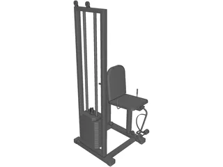 Leg Extension Equipment 3D Model preview