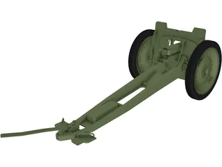 M1927 76,2-mm Regimental Gun 3D Model preview