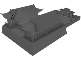 Asian Palace 3D Model preview