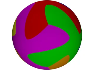 Soccer Ball Brazuca 3D Model preview
