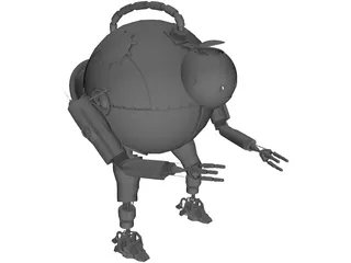 Round Robot 3D Model preview