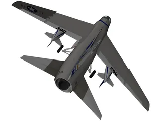 LTV A-7 Corsair II 3D Model preview