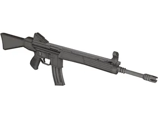 Stoner Rifle 3D Model preview