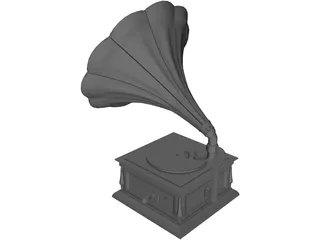 Gramophone 3D Model preview