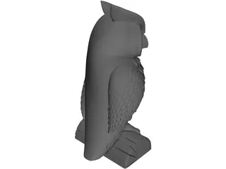 Owl Statue 3D Model preview