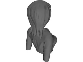 Kawaii Japanese Girl 3D Model preview