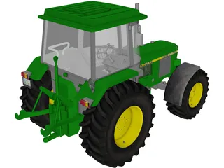Tractor John Deere 1640 3D Model preview