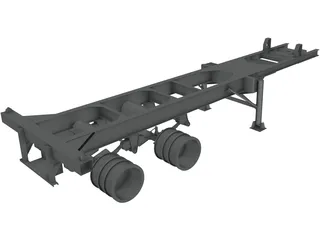 Trailer 18 Wheeler 3D Model preview