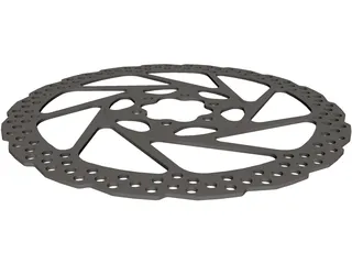 Brake Disc Shimano 180 3D Model preview