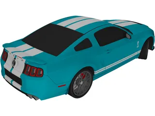 Ford Mustang Shelby GT500 (2013) 3D Model preview