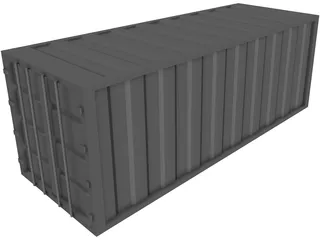 Shipping Container 20ft 3D Model preview
