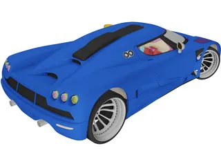 Koenigsegg CC (2008) 3D Model preview
