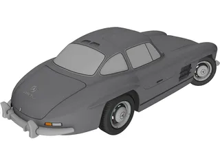 Mercedes-Benz 300SL Gullwing 3D Model preview