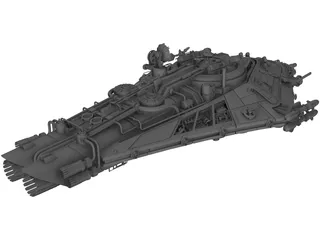 Spaceship 3D Model preview