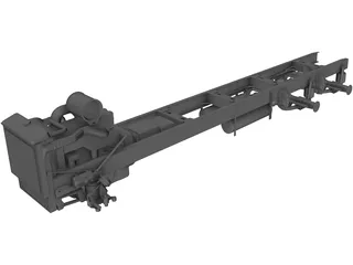 Truck Chassis and Suspension 3D Model preview