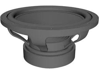 Subwoofer Bass Driver 12 inch 3D Model preview
