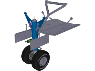 Nose Landing Gear 3D Model preview