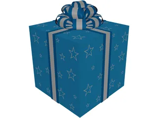Christmas Present Box 3D Model preview