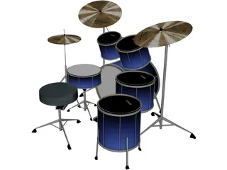 Kama Custom Drumkit 3D Model preview