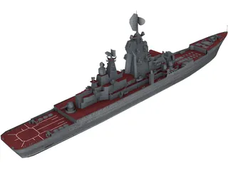 Kirov Russian Kreiser 3D Model preview