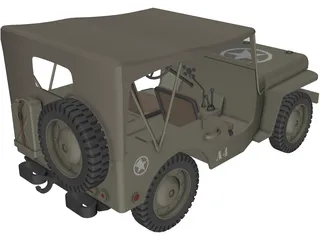 Jeep Willys 3D Model preview