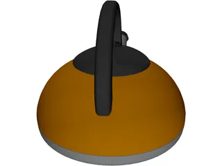 Euro Retro Teapot 3D Model preview