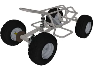 Mini ATV Chassis 3D Model preview