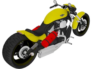 Harley-Davidson Custom 3D Model preview