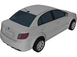 Kia Rio CVVT (2012) 3D Model preview