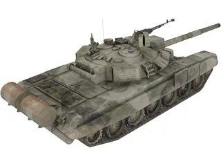T90 Russian Tank 3D Model preview