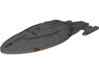 Star Trek USS Voyager 3D Model preview