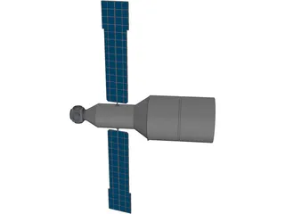 MIR Space Station Command Module 3D Model preview