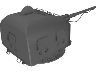 A-190E Naval Gun 100-mm 3D Model preview