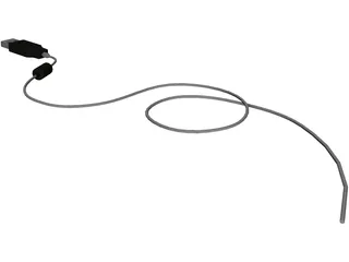 USB Cable 3D Model preview
