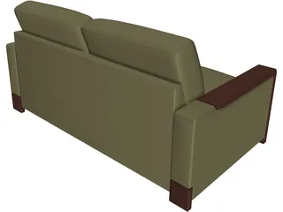 Classic Couch 3D Model preview