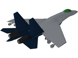 Sukhoi Su-27 Flanker 3D Model preview