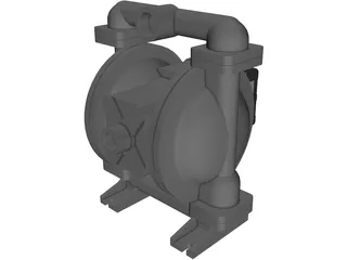 Double Diaphragm Pump 3D Model preview