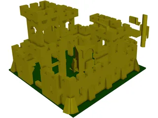 Lego Castle 3D Model preview