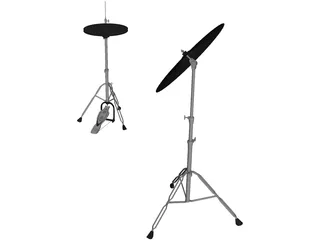 Marshall Portable Hi Hat 3D Model preview