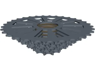 MTB Cassette 9-Speed 11-32t 3D Model preview