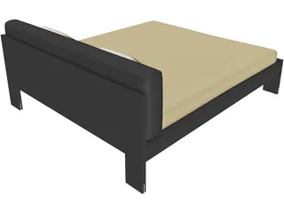 Brooks Bed 3D Model preview