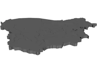 Ecuador 3D Map 3D Model preview