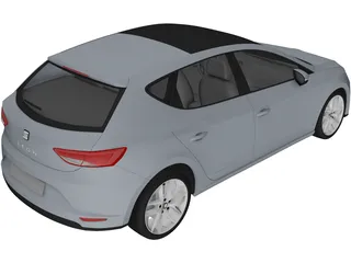Seat Leon (2013) 3D Model preview