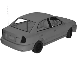 Hyundai Accent (2000) 3D Model preview