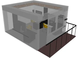 Office Small Design Studio 3D Model preview