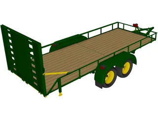 Utility Tailer 3D Model preview