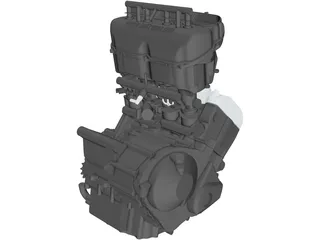 Honda CBR600RR Engine 3D Model preview